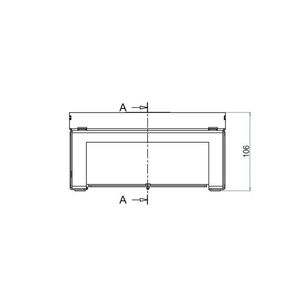 Produktbild UBD 212 161  -  Schwerlast-Unterflur-Bodendose UBD 210 inkl. Deckel mit Kante, geschlossen, 16mm Vertiefung und 1 Schnurauslass